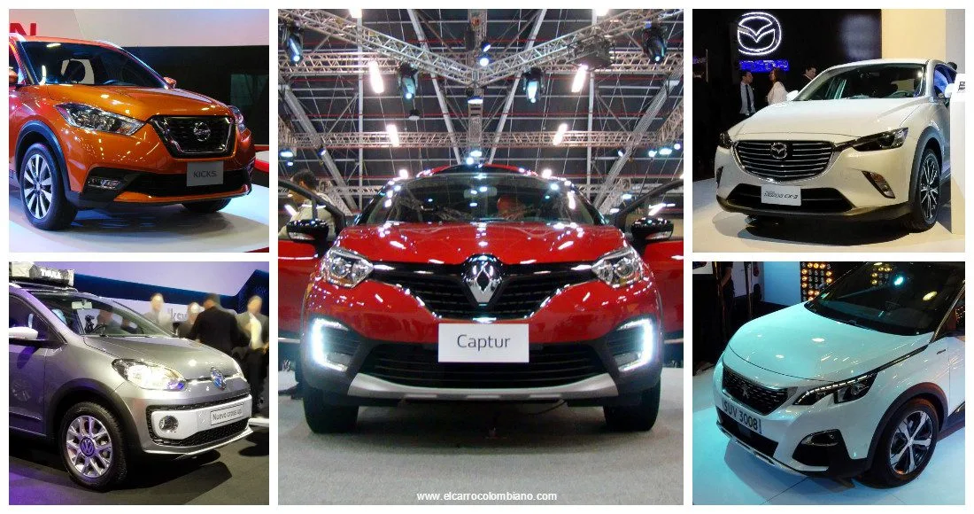 Top 5 Lanzamientos mas vistos Salón del Automóvil de Bogotá 2016 - Nissan Kicks, Renault Captur, Volkswagen Cross Up!, Mazda CX-3, Peugeot 3008