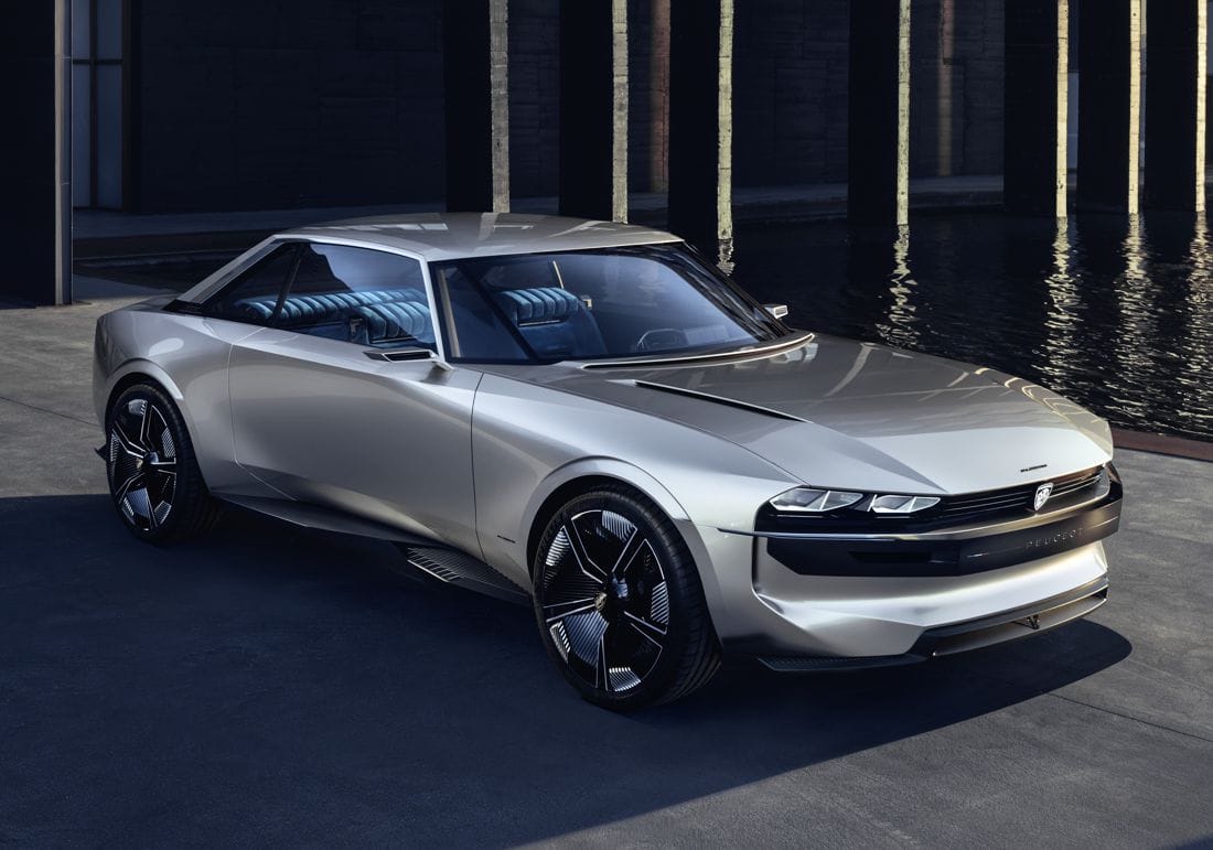 peugeot e-legend concept, peugeot electrico, peugeot conduccion autonoma, peugeot salon de paris 2018, peugeot e-legend, peugeot 504 coupe