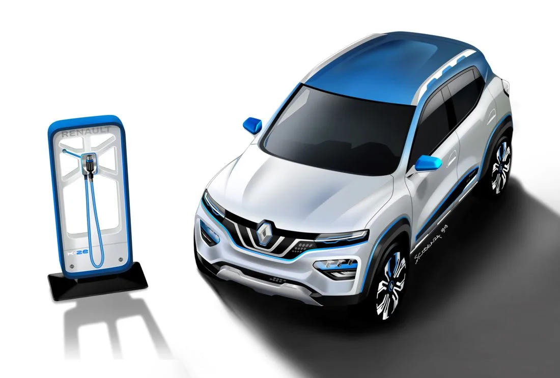 renault k-ze, renault k-ze concept car, renault k-ze showcar, renault kwid electrico, renault kwid electric, renault kwid colombia, renault kwid electrico autonomia