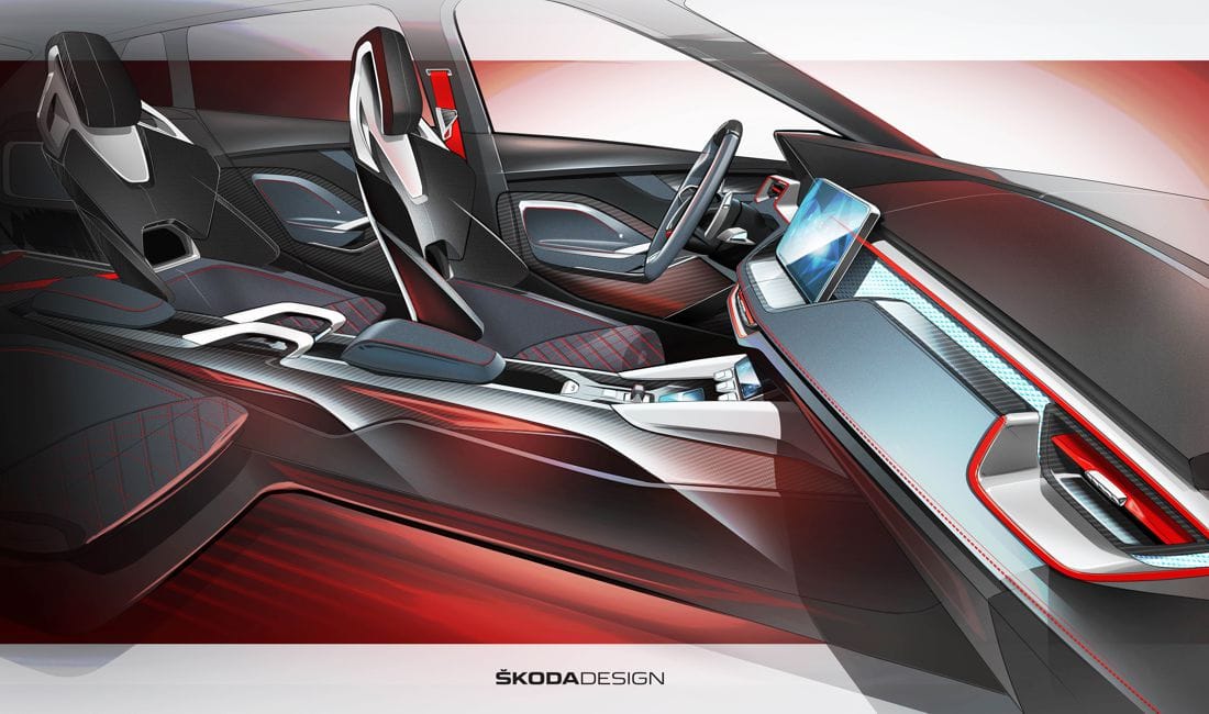 skoda vision rs, skoda vision rs concept car, skoda vision rs prototipo, skoda vision rs salon de paris 2018, skoda spaceback 2019, skoda hibrido, skoda vision rs hibrido, skoda vision rs prototipo hibrido, skoda spaceback 2020, skoda spaceback hibrido