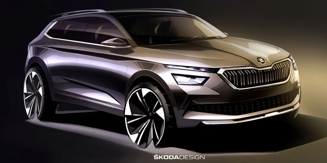 skoda kamiq, skoda kamiq bocetos, skoda kamiq primeras fotos, skoda kamiq primeras imagenes, skoda kamiq diseño, skoda kamiq 2019, skoda kamiq 2020