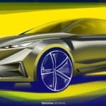 skoda vision iv concept, skoda vision iv concept primeras imagenes, skoda vision iv concept bocetos, skoda vision iv concept salon de ginebra 2019, primer skoda electrico, skoda auto electrico, skoda electrico, carro skoda electrico, skoda vision iv
