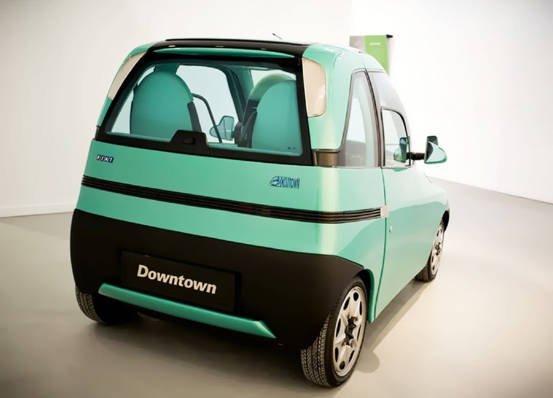 fiat downtown, city cars electricos, auto urbano electrico, fiat concept cars, fiat electricos, autos fiat electricos, autos electricos años 1990, autos electricos antiguos, fiat downtown electrico, fiat downtown concept car