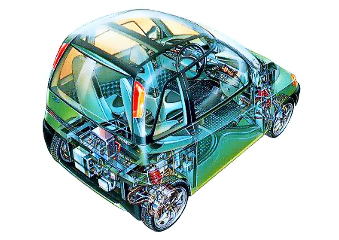 fiat downtown, city cars electricos, auto urbano electrico, fiat concept cars, fiat electricos, autos fiat electricos, autos electricos años 1990, autos electricos antiguos, fiat downtown electrico, fiat downtown concept car