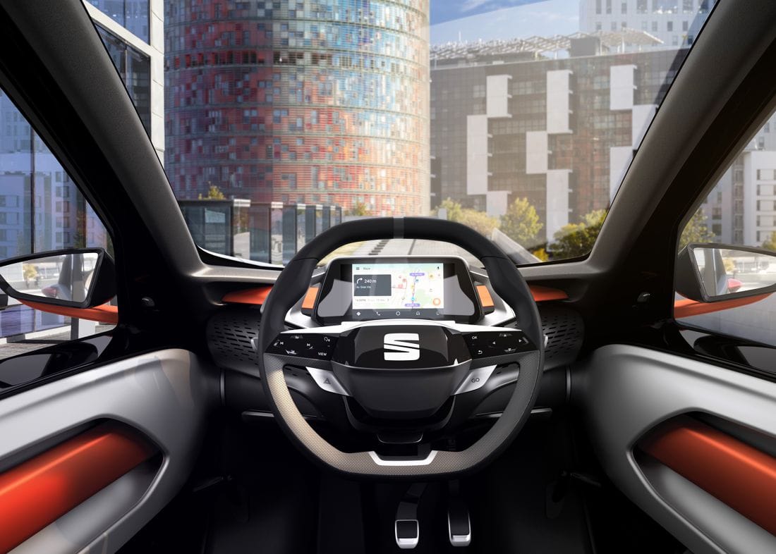 seat minimo, seat renault twizy, competencia del renault twizy, cuadriciclos electricos, minicars electricos, mini autos electricos, mini coches electricos, seat minimo concept car, seat minimo caracteristicas, seat minimo autonomia, seat minimo imagenes, seat minimo fotos, seat twizy