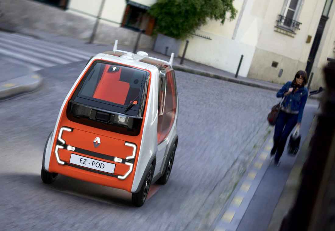 renault ez-pod, renault ez-pod caracteristicas, renault auto urbano y autonomo, renault city car del futuro, renault city car urbano, renault conduccion autonoma, renault prototipo ez-pod, renault ez-pod concept car