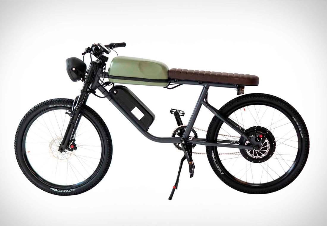 Electric Motorcycle Cafe Racer Pedal Bike Motorized Bicycle Chassis Electric  Cafe Racer Bicycle Le Cafe Racer, Una Ebike Que Alcanza Hasta 50