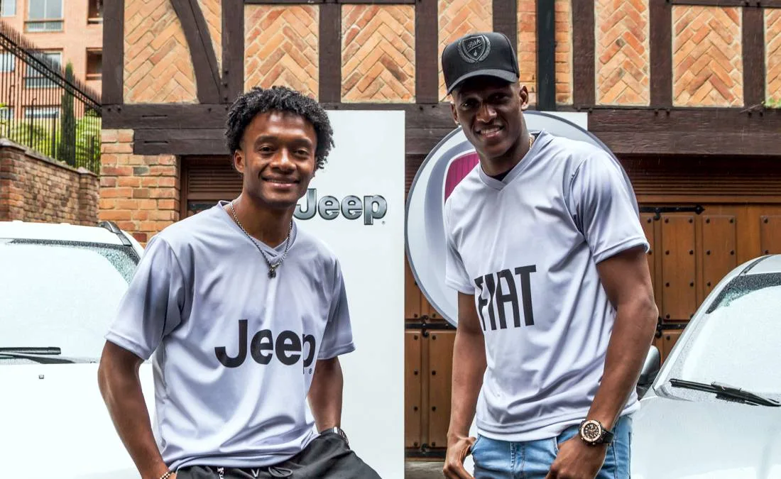 juan guillermo cuadrado, yerry mina, juan guillermo cuadrado jeep, juan guillermo cuadrado embajador jeep, juan guillermo cuadrado embajador jeep en colombia, yerry mina fiat, yerry mina embajador fiat, yerry mina embajador fiat en colombia