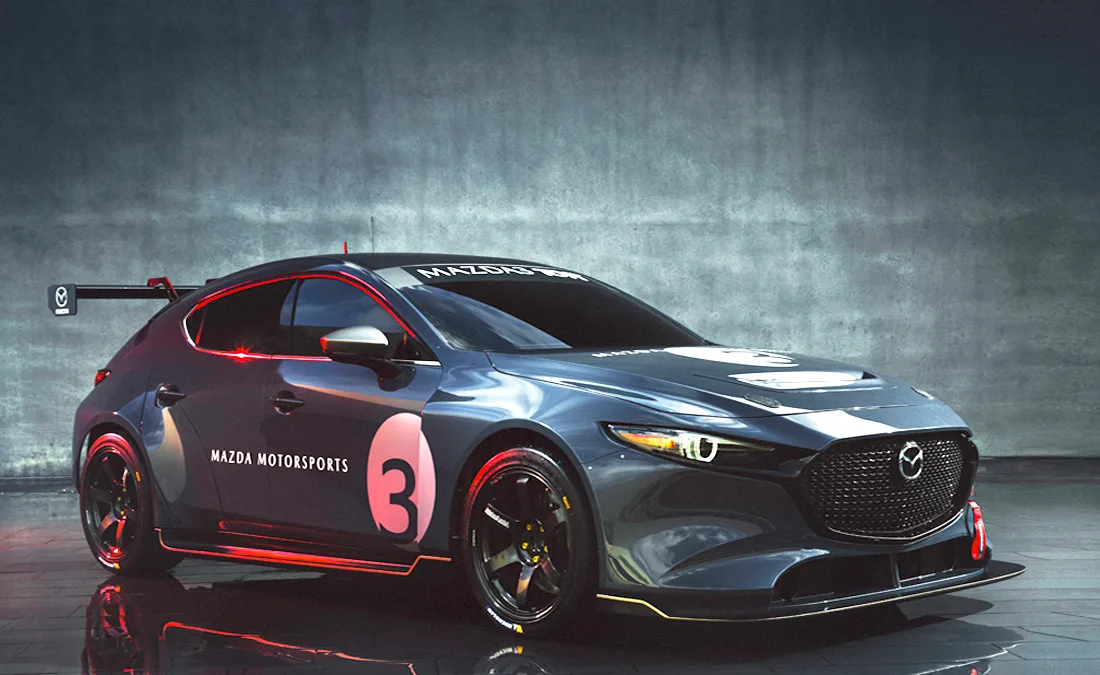 mazda 3 tcr, mazda 3, mazda tcr, mazda automovil, tcr, mazda carreras, mazda velocidad, mazda aerodinamico, mazda hatchback tcr, hatchback