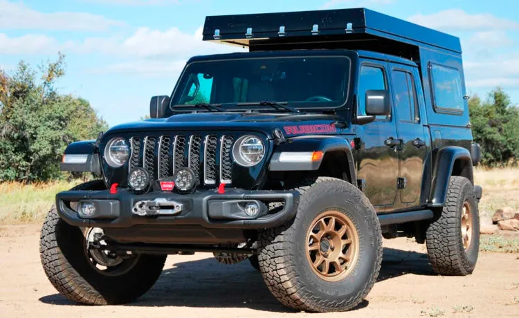 jeep gladiator camper, jeep camper,pickup camper, jeep pickup, campers, 4x4 camper, todoterernos