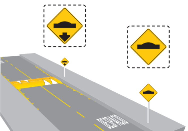 reductores de velocidad, policias acostados, baches, normatividad de reductores, reductores de velocidad inncesarios, estudio de reductores de velocidad, normatividad en carretera