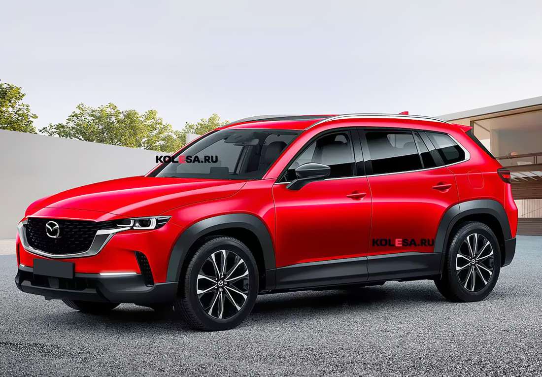 Mazda CX-60, render por Kolesa.ru