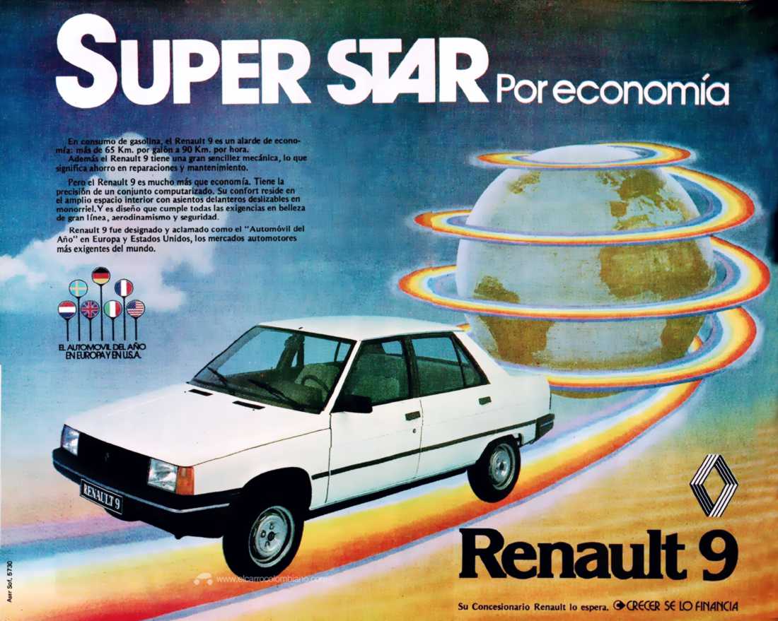 Renault 9 GTL Super Star publicidad en Colombia 1983
