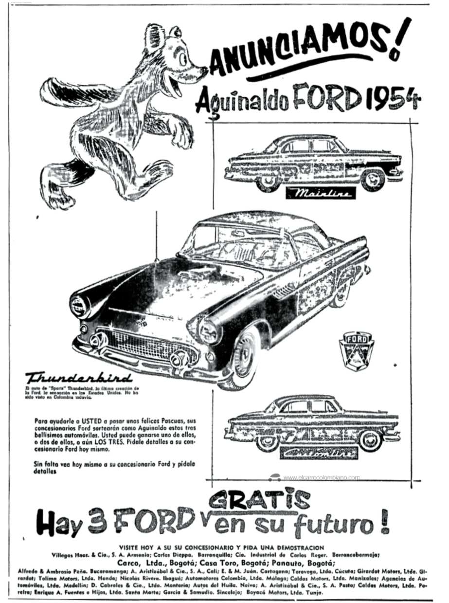 Ford Thunderbird 1955 Colombia