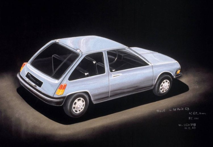 Renault 5, boceto de Michel Boué