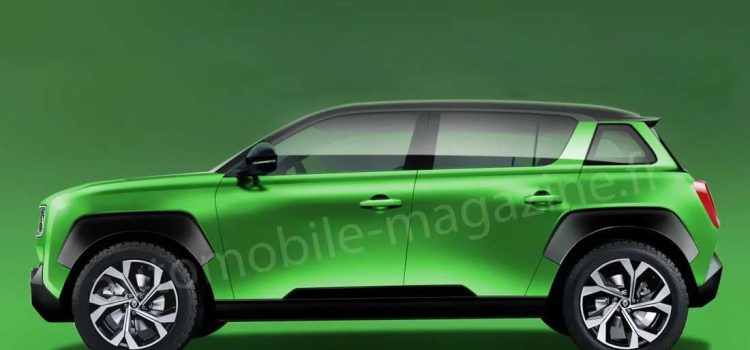 Renault 4 E-Tech eléctrico 2025 render
