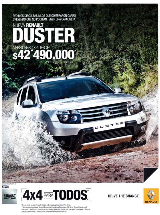 Renault Duster, lanzamiento en Colombia 2012