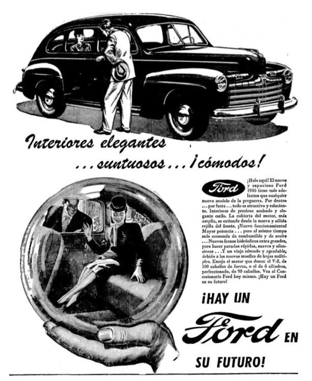 Hay un Ford en su futuro publicidad 1946