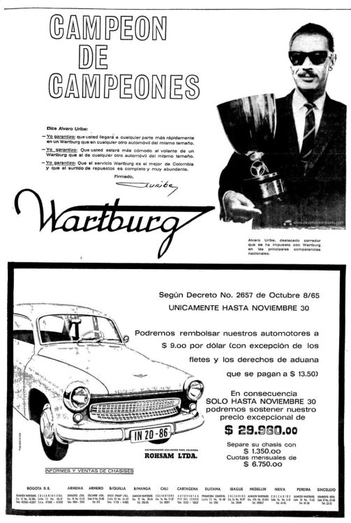 Wartburg 311/312 Colombia
