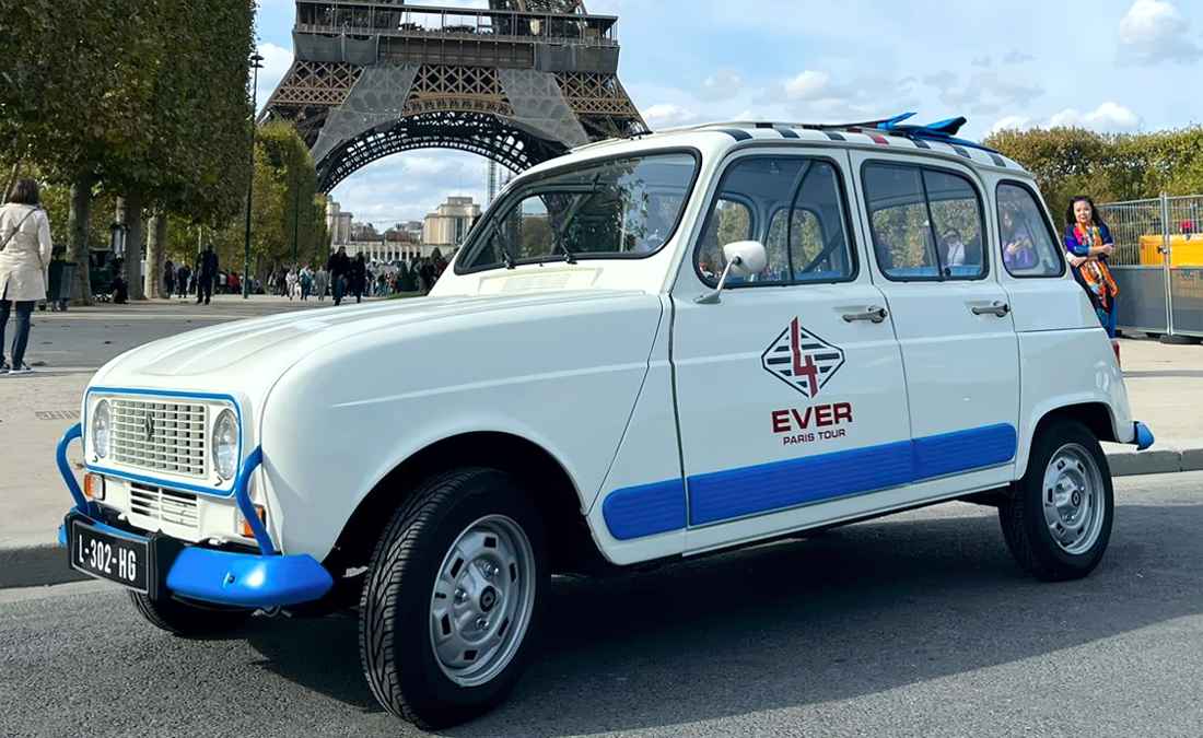 Renault 4 eléctrico R-FIT recorrido turístico en París