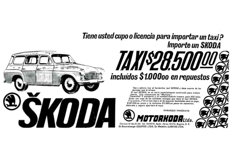 Skoda 1202 taxi 1967 Colombia