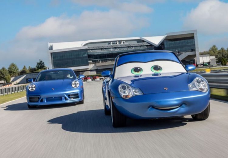 Porsche Sally Carrera y Rayo McQueen