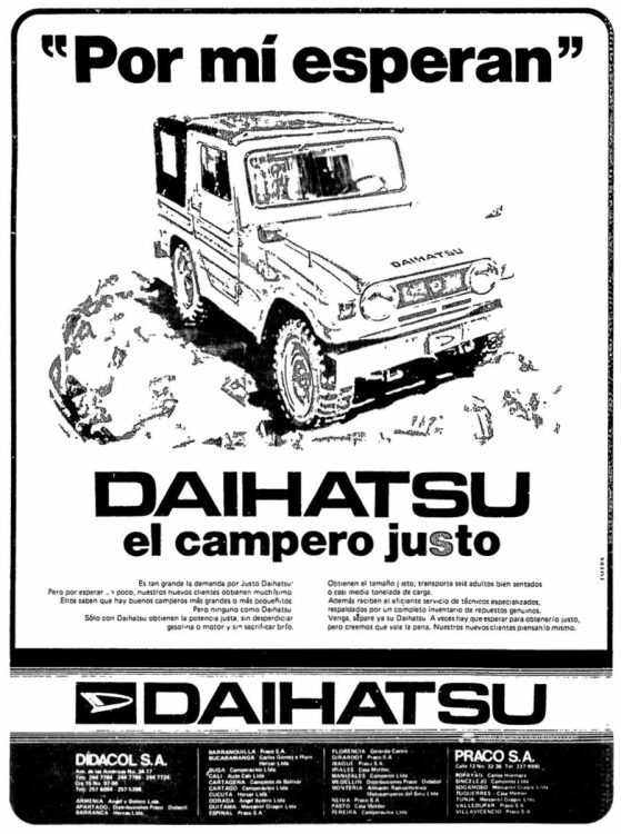 Daihatsu Taft campero 1980 Colombia