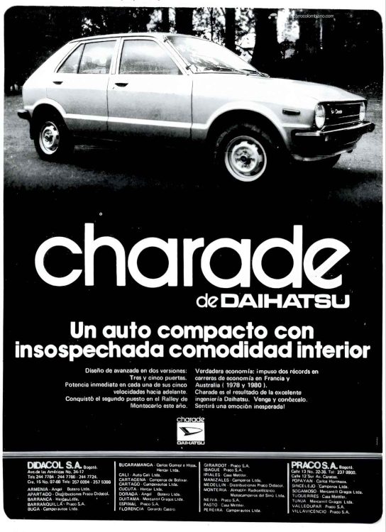 Daihatsu Charade 1980 Colombia