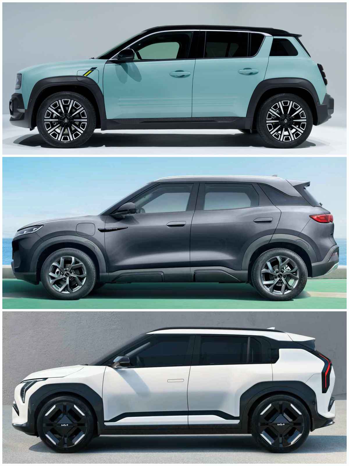 Renault 4 E-Tech vs BYD Yuan Up vs Kia EV3