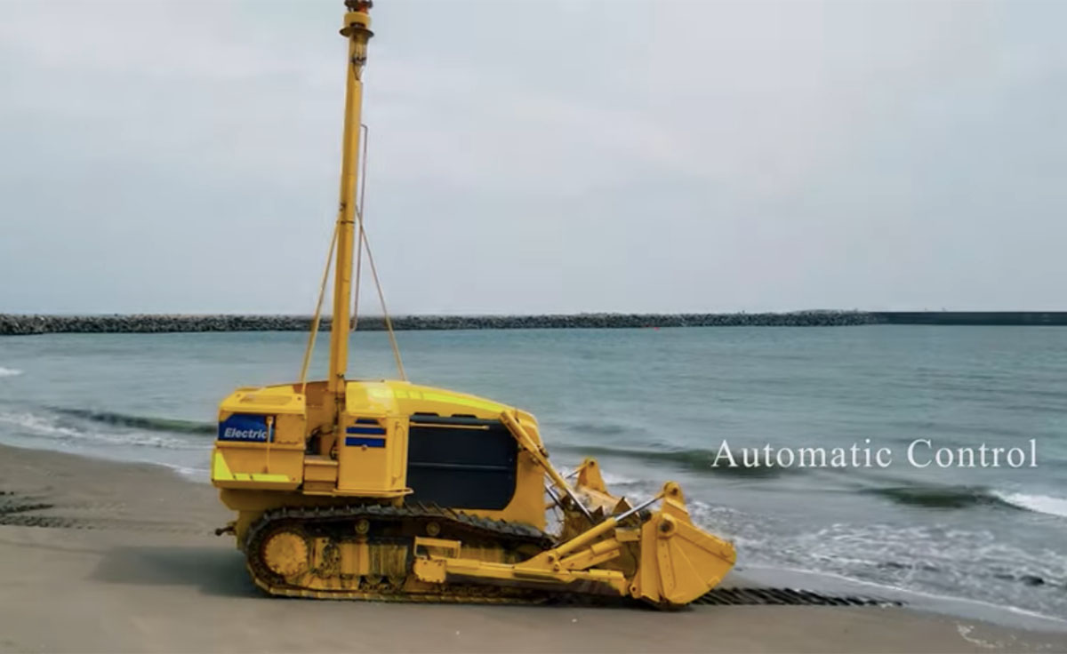 Buldócer eléctrico anfibio Komatsu