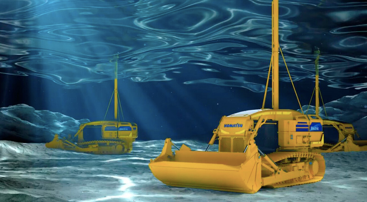 Buldócer eléctrico anfibio Komatsu