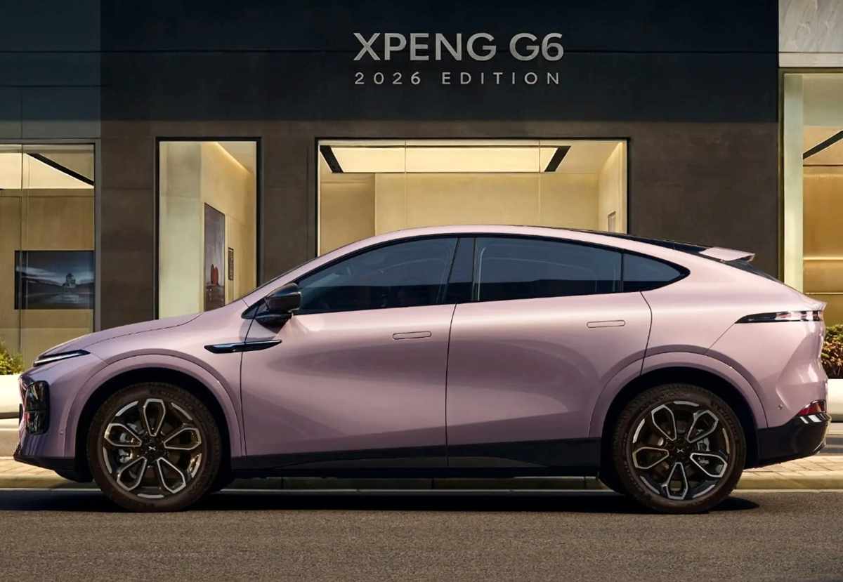 Xpeng G6 EREV, híbrido enchufable de rango extendido, lateral