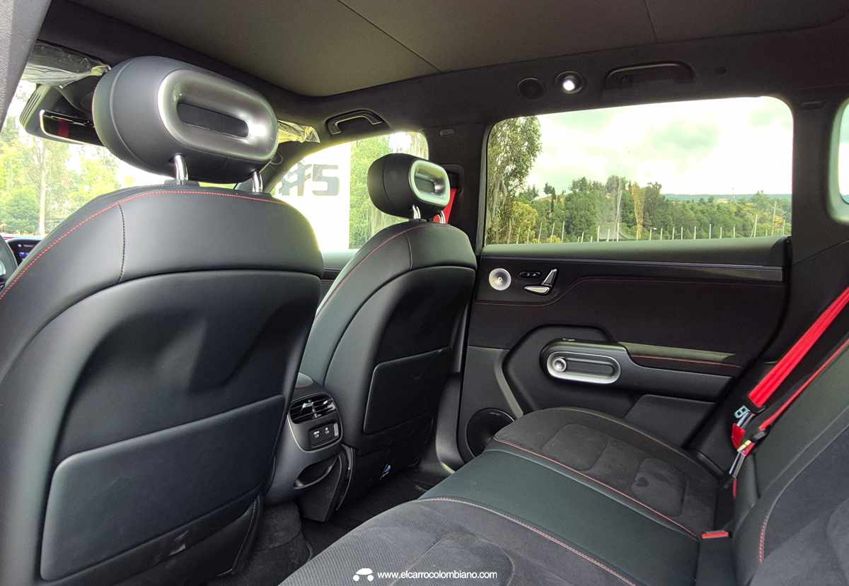 Smart #5 Brabus Colombia, interior asientos traseros
