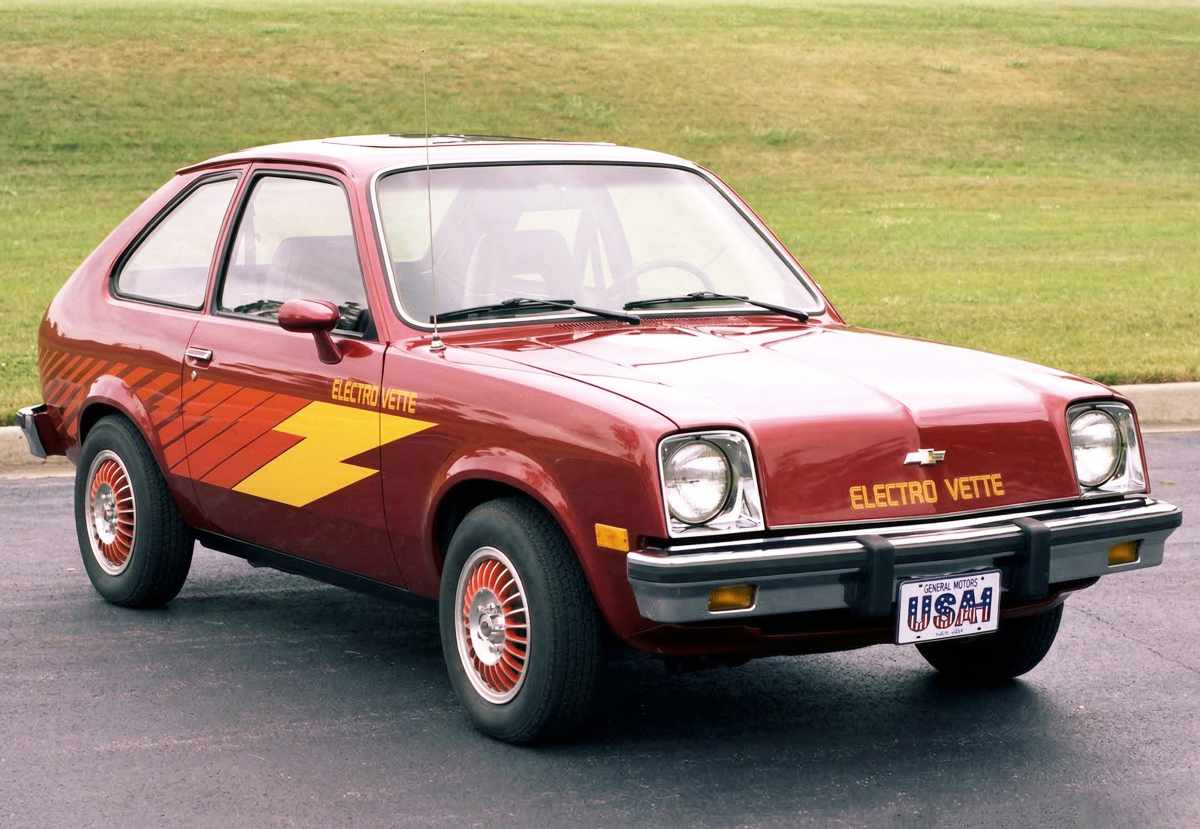 Chevrolet Chevette eléctrico, Electrovette 1977, vista frontal 3/4