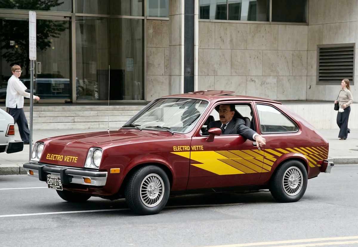 Chevrolet Chevette eléctrico, Electrovette 1977, vista en la calle