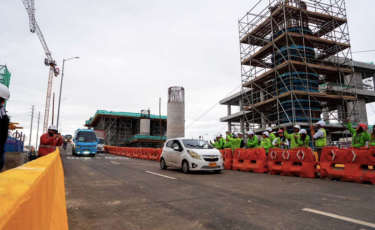 Puente Av68 con 1 de mayo obras Metro