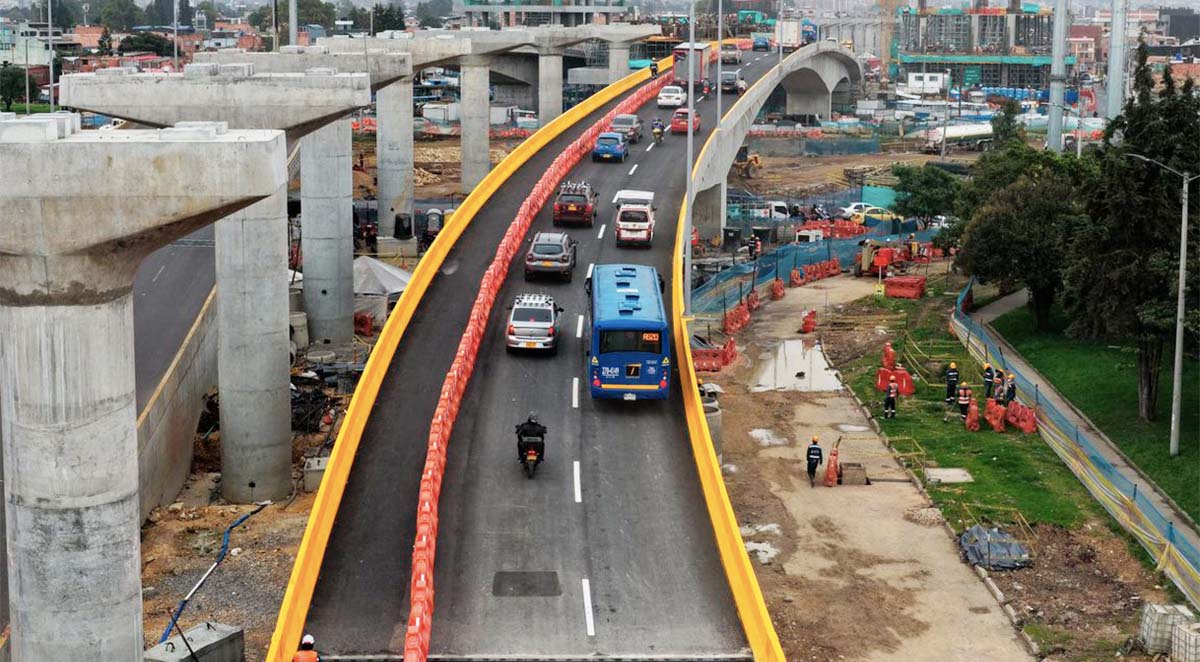 Puente Av68 con 1 de mayo obras Metro