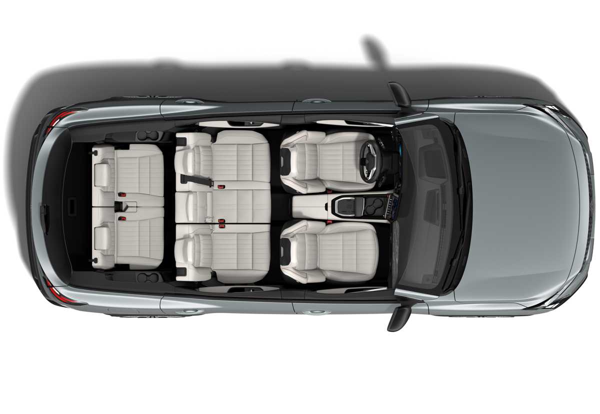 Vista superior del interior del Renault Espace mostrando su configuración de tres filas y siete asientos, característica familiar que desaparecerá con la nueva plataforma eléctrica RGEV Medium 2.0.