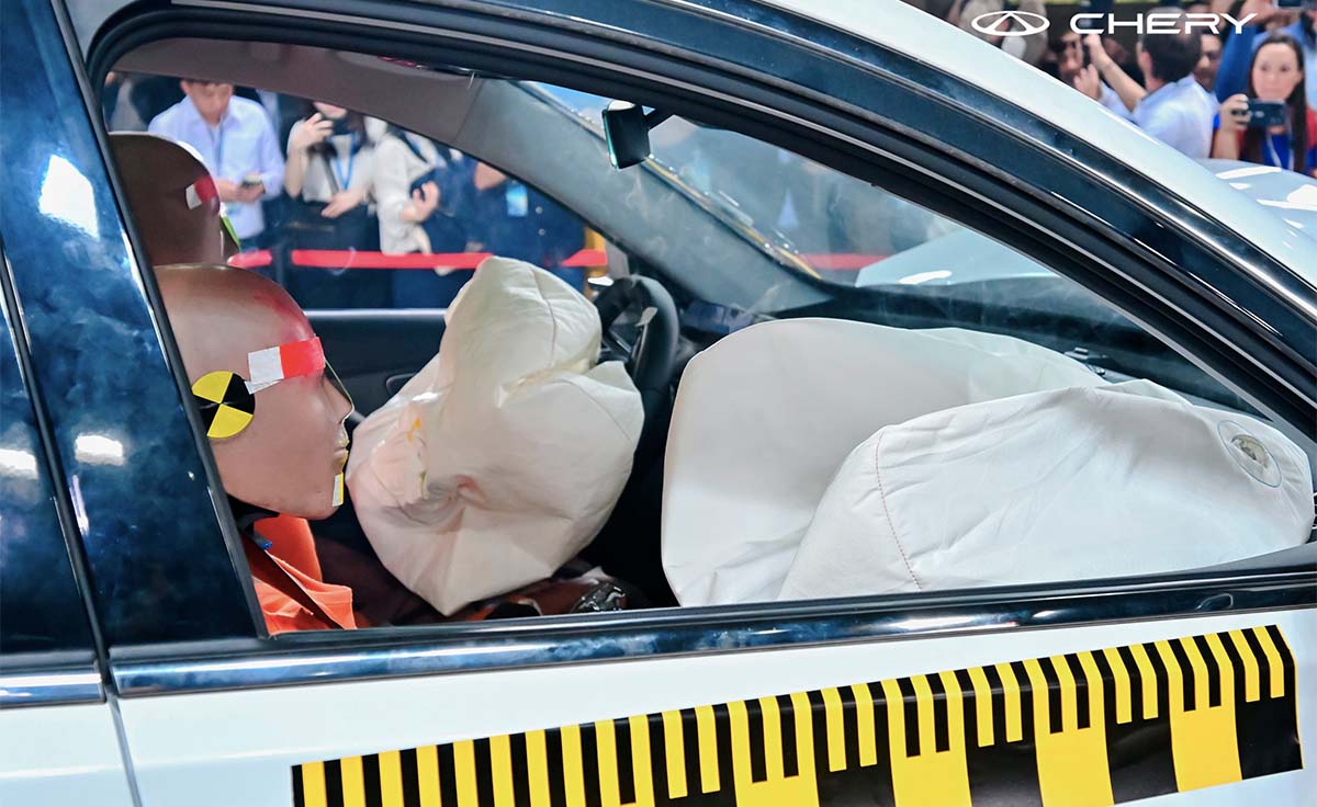 Chery Tiggo 9 prueba colisión