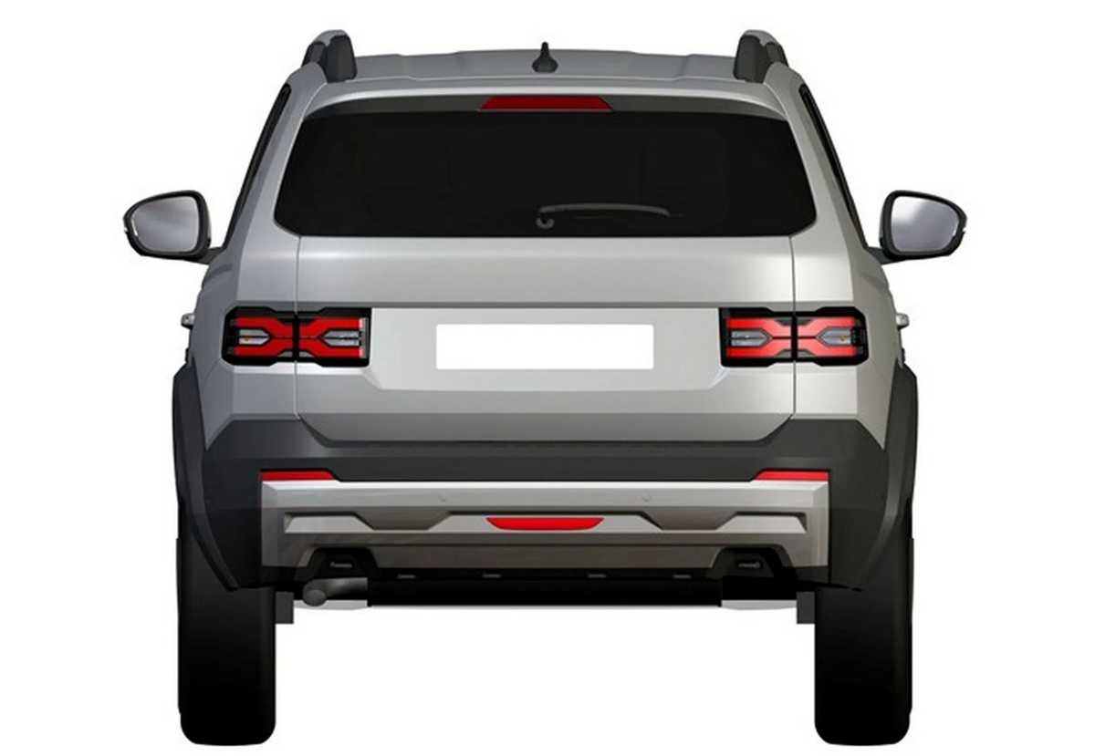 Plano posterior directo de las filtraciones del Lada Niva, destacando un bumper oscuro con reflectivos integrados en los extremos inferiores y una discreta luz antiniebla central.