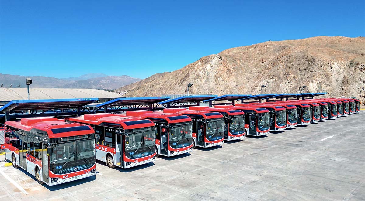 Buses eléctricos chinos América Latina