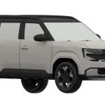 Render de patente en 3D mostrando la vista frontal de tres cuartos de la Renault Bridger, revelando el diseño cuadrado de la nueva 'mini Duster' registrada en Latinoamérica.